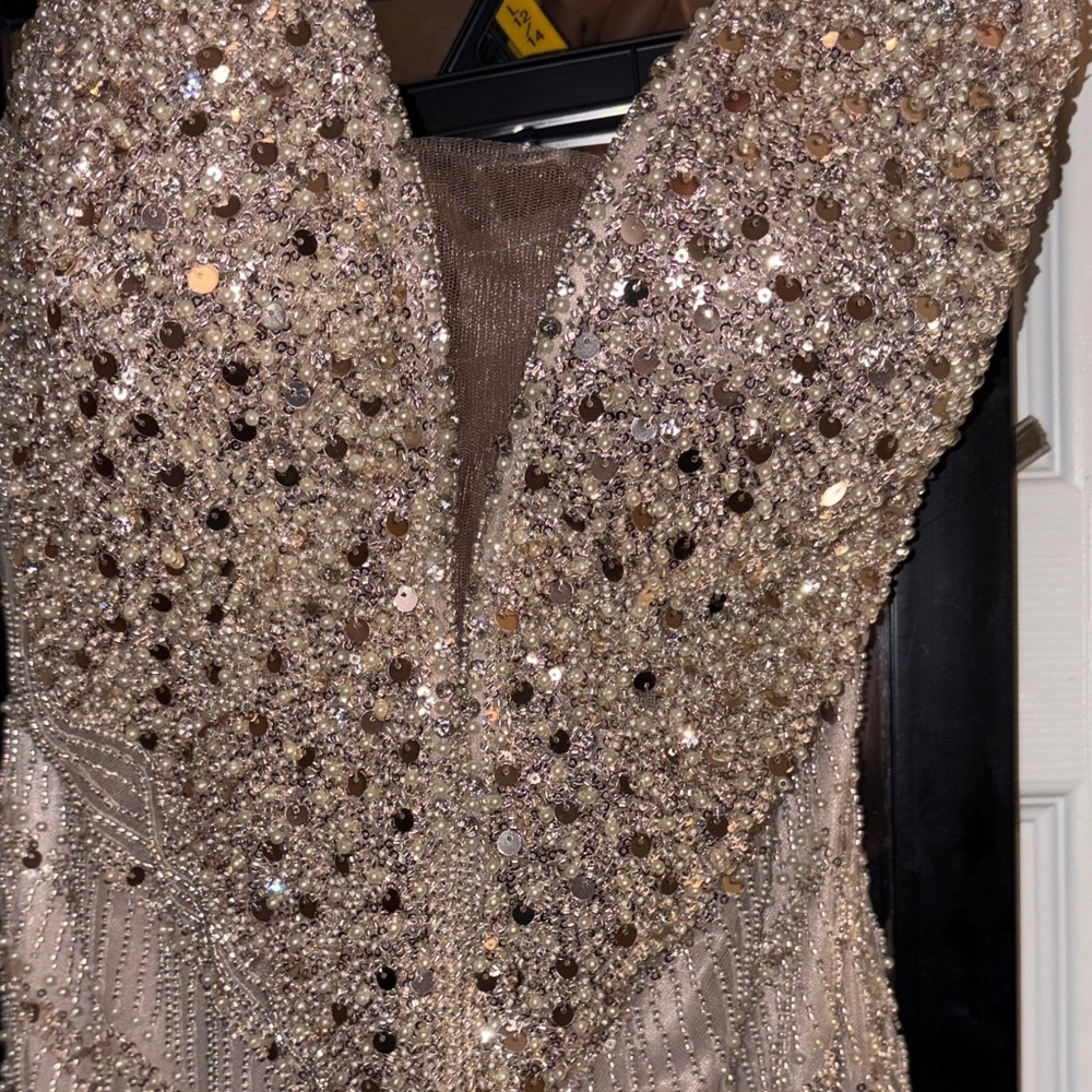 Elegant Beaded Evening Gown